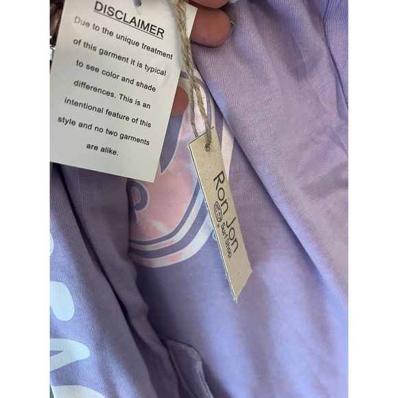 Ron Jon Surf Shop M Purple Ft. Myers Beach Hoodie Sweatshirt Front Pocket NEW - Picture 4 of 5